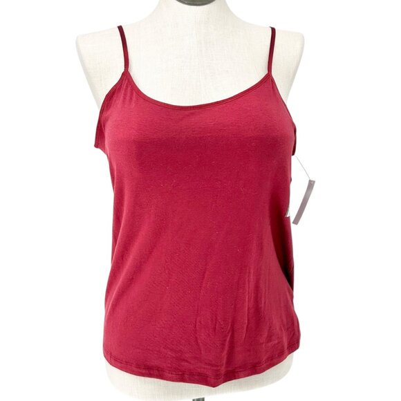 Time and Tru Cami Tank Top Womens XL 16-18 Red Adj Strap Soft Lightweight Top - Picture 1 of 11